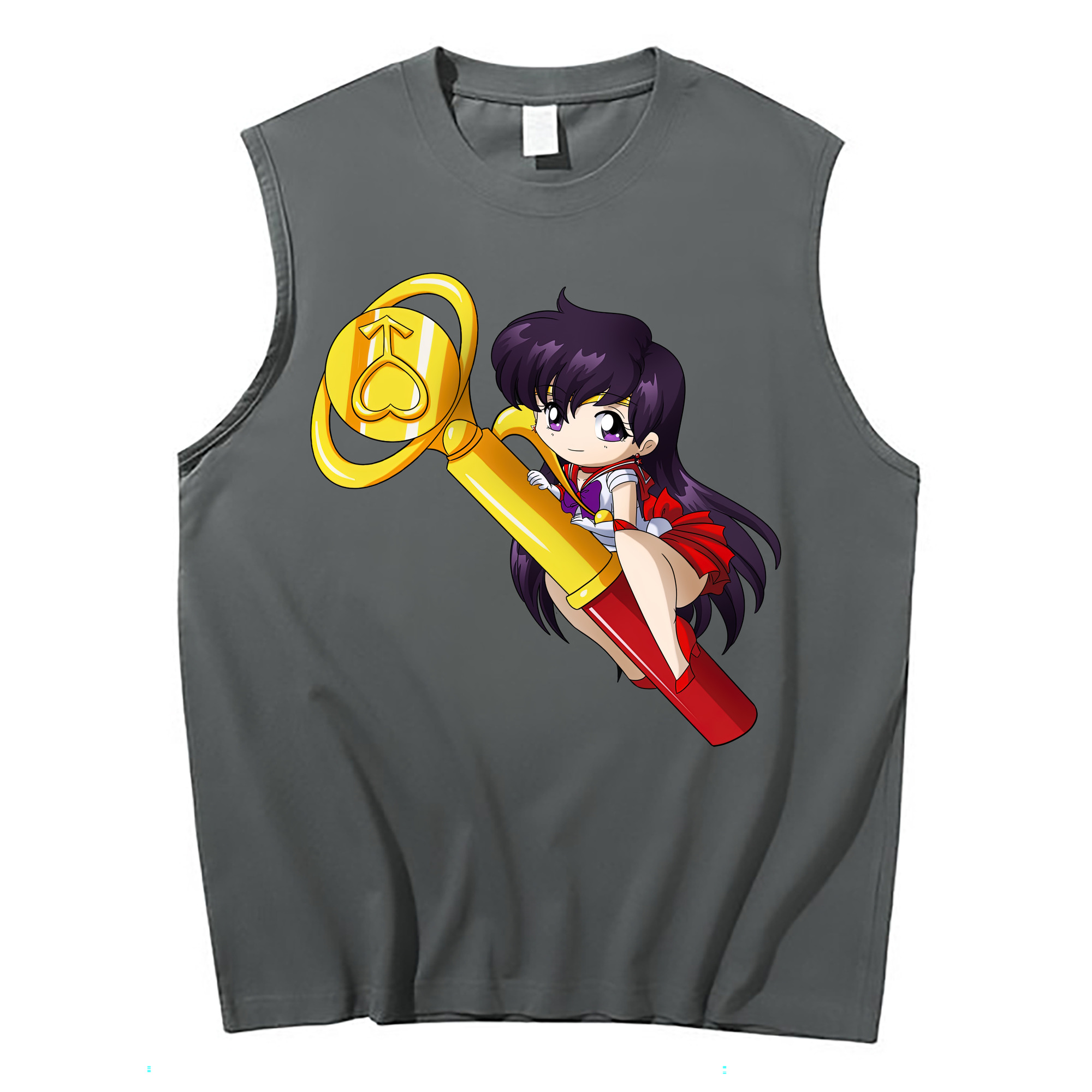 （画像用） 美少女戦士セーラームーン 火野レイ ひの レイ Sailor Moon Hino Rei （セーラーマーズ,Sailor Mars） コットン100％タンクトップ（フロントプリント）